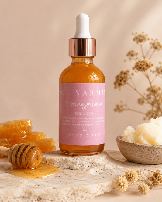 Sol Narmina Honey Glow Facial Oil with manuka honey and shea butter