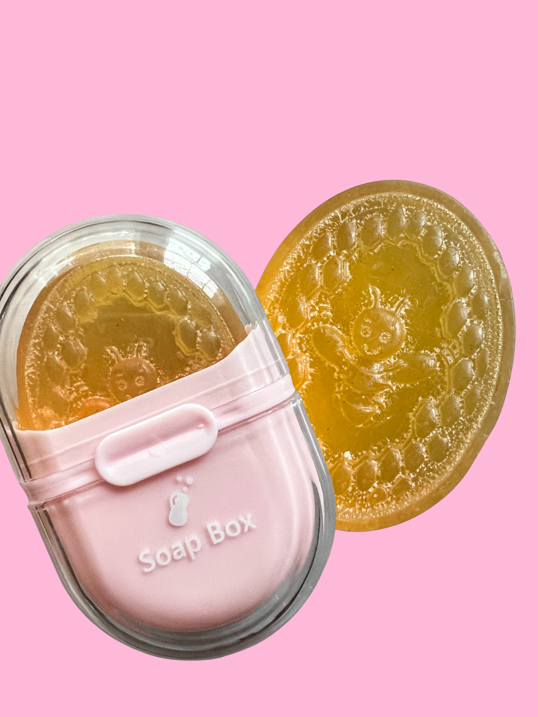 Honey Turmeric Facial Soap Bar + Pink Soap Container